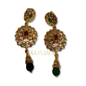 Boucles d'oreilles traditionnel en plaqué or chic et moderne