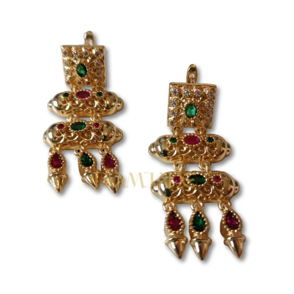 Boucles d'oreilles beldi en plaqué or chic et moderne