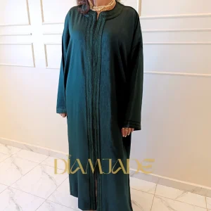 Caftan fluide en crêpe piqué