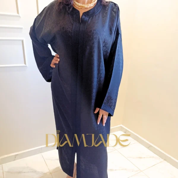 Caftan fluide en tissu kamkha