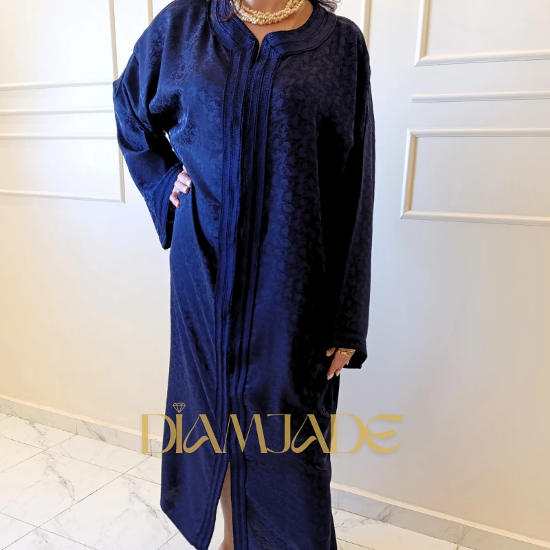 Caftan fluide en tissu kamkha